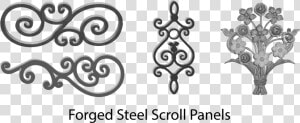 Ornamental Wrought Iron Scrolls  HD Png Download