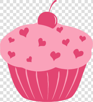 Heart Cupcake Clipart Png   Pink Cupcake Clipart  Transparent Png