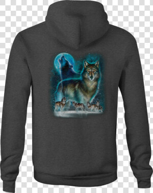 Wolf Zip Up Hoodie Howling At Moon Hooded Sweatshirt   Alaskan Malamute  HD Png Download