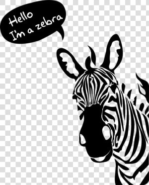 Cute Zebra Wallpapers   Black And White Mural Saying  HD Png Download