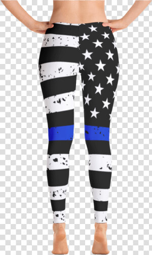 Police Flag Leggings   Red Black And White Leggings  HD Png Download