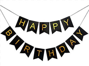 Happy Birthday Banner Clipart Black And White Clip   Happy Birthday Wall Decoration Ideas  HD Png Download