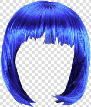 Wig Blue Bob   Wig Png  Transparent Png