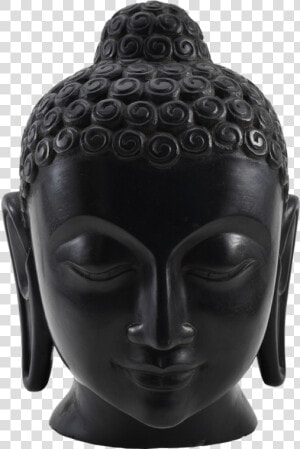 Black Stone Buddha Head   Black Stone Buddha Head Statue  HD Png Download