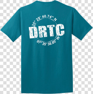 Teal Shirt With Drtc S Latitude  amp  Longitude Coordinates   Active Shirt  HD Png Download