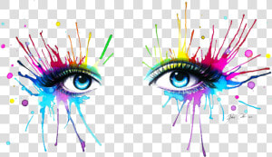  ftestickers  watercolor  painting  abstract  eyes   Rainbow Eyes Png  Transparent Png