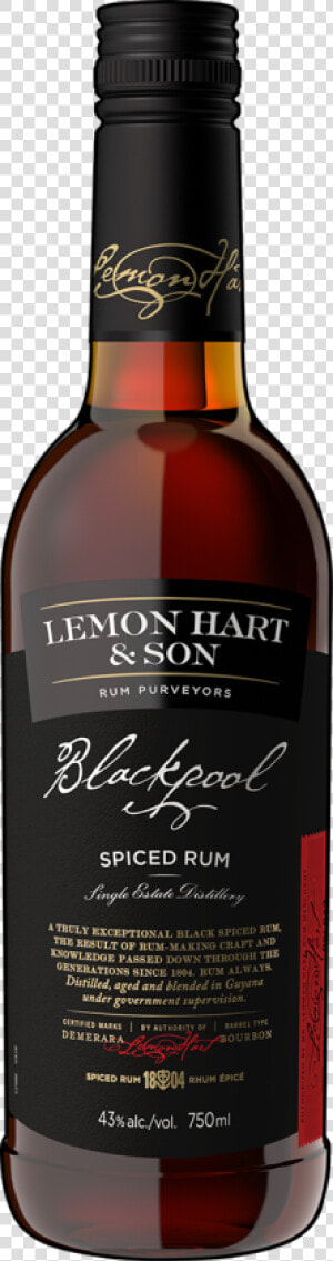 Rum Bottle Png   Lemon Hart Blackpool Spiced Rum  Transparent Png