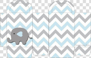 Baby Elephant In Grey And Light Blue Chevron Free Printable   Kit Imprimible Lluvia De Amor  HD Png Download