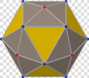 Polyhedron Chamfered 6 Dual From Yellow   Triangle  HD Png Download