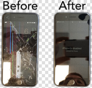 Hotshot Iphone Repair Columbia Mo   Broken Iphone Screen Before And After  HD Png Download