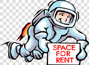 Vector Illustration Of Astronaut Spaceman With For  HD Png Download