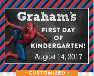 School Sign Spiderman Date   Spiderman Back To School Signs  HD Png Download