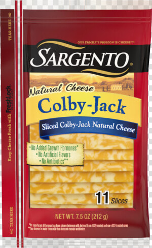 Sargento® Sliced Colby Jack Natural Cheese Class  HD Png Download