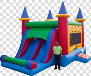 Slider Image   Bounce House With Slide  HD Png Download