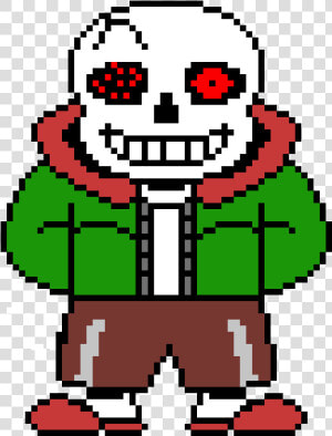 Corrupted By Chara Hardtale Sans   Sans Pixel  HD Png Download