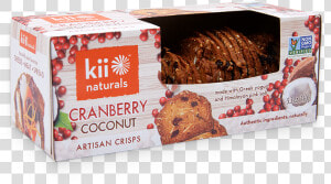 Cranberry Coconut   Kii Naturals Artisan Crackers  HD Png Download