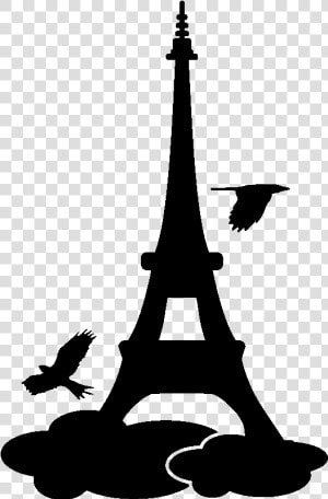 Sticker Oiseaux Sur La Tour Eiffel Ambiance Sticker   Love Paris  HD Png Download