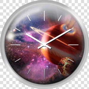 Asteroid Impact On An Alien Planet   Wall Clock  HD Png Download