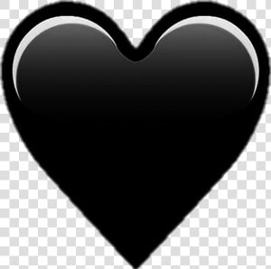 Heart Emoji Blackheart Black   Black Heart Emoji Png  Transparent Png