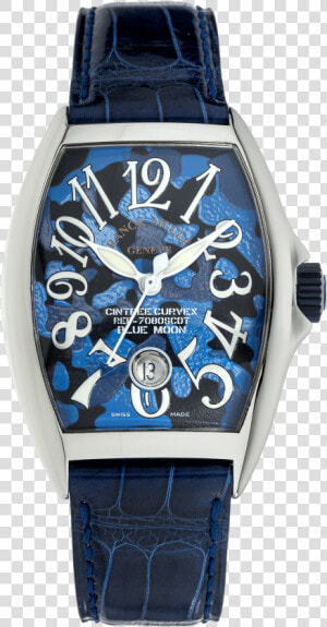 Cintree Curvex Blue Moon Stainless Steel Automatic   Franck Muller Casablanca Black  HD Png Download