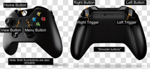 Xb1 Guide Namesofbuttons2   Right Trigger On Xbox One Controller  HD Png Download