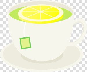 Green Tea With Lemon Slice   Tea With Lemon Clipart  HD Png Download