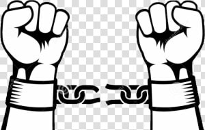 Download Hands Breaking A Chain Clipart Drawing Clip   Imagen De Manos Rompiendo Cadenas  HD Png Download