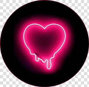  neon  corazon  heart  circulo  pink  rosa  tumblr   Heart  HD Png Download