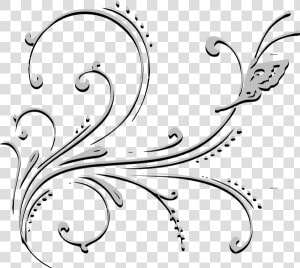 Banner Black And White Clip Art At Clker Com Vector   Black And White Clip Art Flowers  HD Png Download