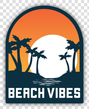 Beach Vibes Sunset Sticker   Sunset Stickers  HD Png Download