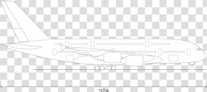 Airbus A380  Profile  Sideview  Aircraft  Drawing   Etihad Airbus A380 Colouring  HD Png Download