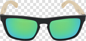 Matte Black Frame Natural Bamboo Temple Green Multi   Police Sunglasses Green  HD Png Download