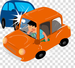 Transparent Borracho Png   Cartoon Car Accident Png  Png Download