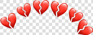  heartbroken  crown  heartcrown  broken  sticker  freetoedit   Black Broken Hearts Png  Transparent Png