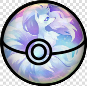  pokemon  pokeball  ninetales  pretty  pastel  alolan   Pokemon Alolan Ninetails Art  HD Png Download