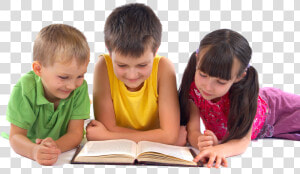 Transparent Children Reading Png   Children Reading A Book  Png Download