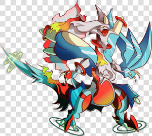 Mega Kyurem White   Black And White Pokemon Clipart  HD Png Download