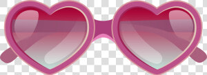 Pink Heart Sunglasses Clipart Image   Clipart Heart Sunglasses  HD Png Download