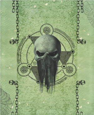 Green Skull Duvet Cover 86 X70   Sketch  HD Png Download