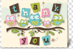 Whoo S Cute Thank You Card Greeting Card   Thank You Cute Card  HD Png Download