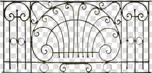 Wrought Iron Fence  HD Png Download