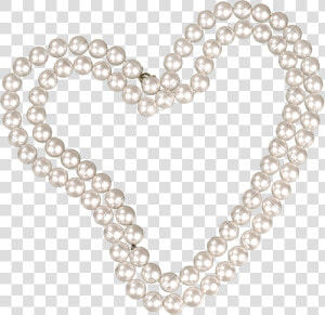 Pearl Necklace In Shape   Pearl Necklace In Heart Shape  HD Png Download