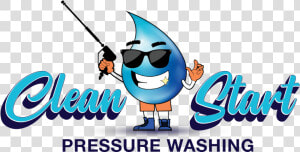 Clean Start Pressure Washing Logo  HD Png Download