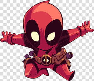 Deadpool Clipart Derek Laufman Free On Transparent   Chibi Deadpool  HD Png Download