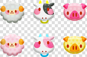 Kawaii Animals  Animal Stickers  Sheep  Cow Pig  Kawaii   Sticker  HD Png Download