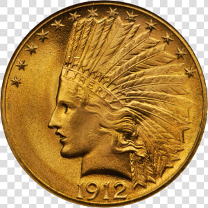 1908 Gold Indian Head Coin  HD Png Download