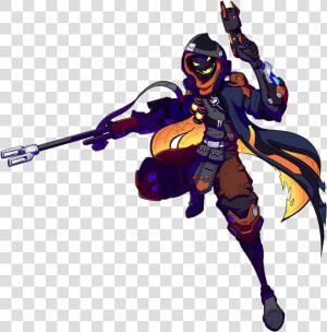 Overwatch Ana Halloween Drawn  HD Png Download