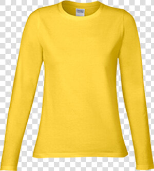 Yellow Colour T Shirt Long Sleeve  HD Png Download