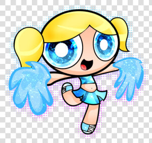 Rialto Panthers Junior All American Football Cheer   Powerpuff Girls Bubbles Cheerleader  HD Png Download