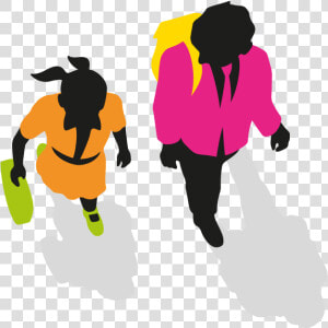 Children Walking To School   Kids Walking Cartoon In Png  Transparent Png